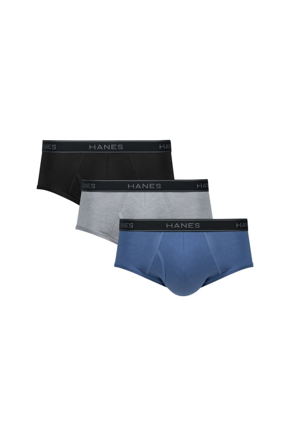 Mens Underwear Briefs, 3-Pack, Mid-rise Core + Cotton Stretch Briefs, Value Comfort Underwear