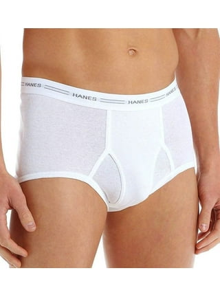 Hanes Men's White Cotton Brief Underwear, 9-Pack