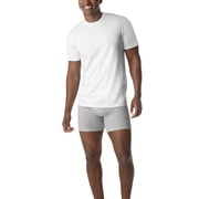 Hanes Mens' White Crew Neck T-Shirt, 6 + 1 Bonus Pack