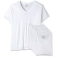 thumbnail image 1 of Hanes Mens' White V-Neck T-Shirt, 6 + 1 Bonus Pack, 1 of 2