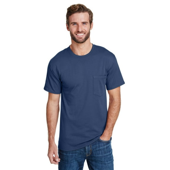 Hanes Mens Workwear Short Sleeve Pocket T-Shirt