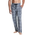 thumbnail image 1 of Hanes Mens Woven Stretch Plaid Pant, 4XL, Grey/Black Plaid, 1 of 3
