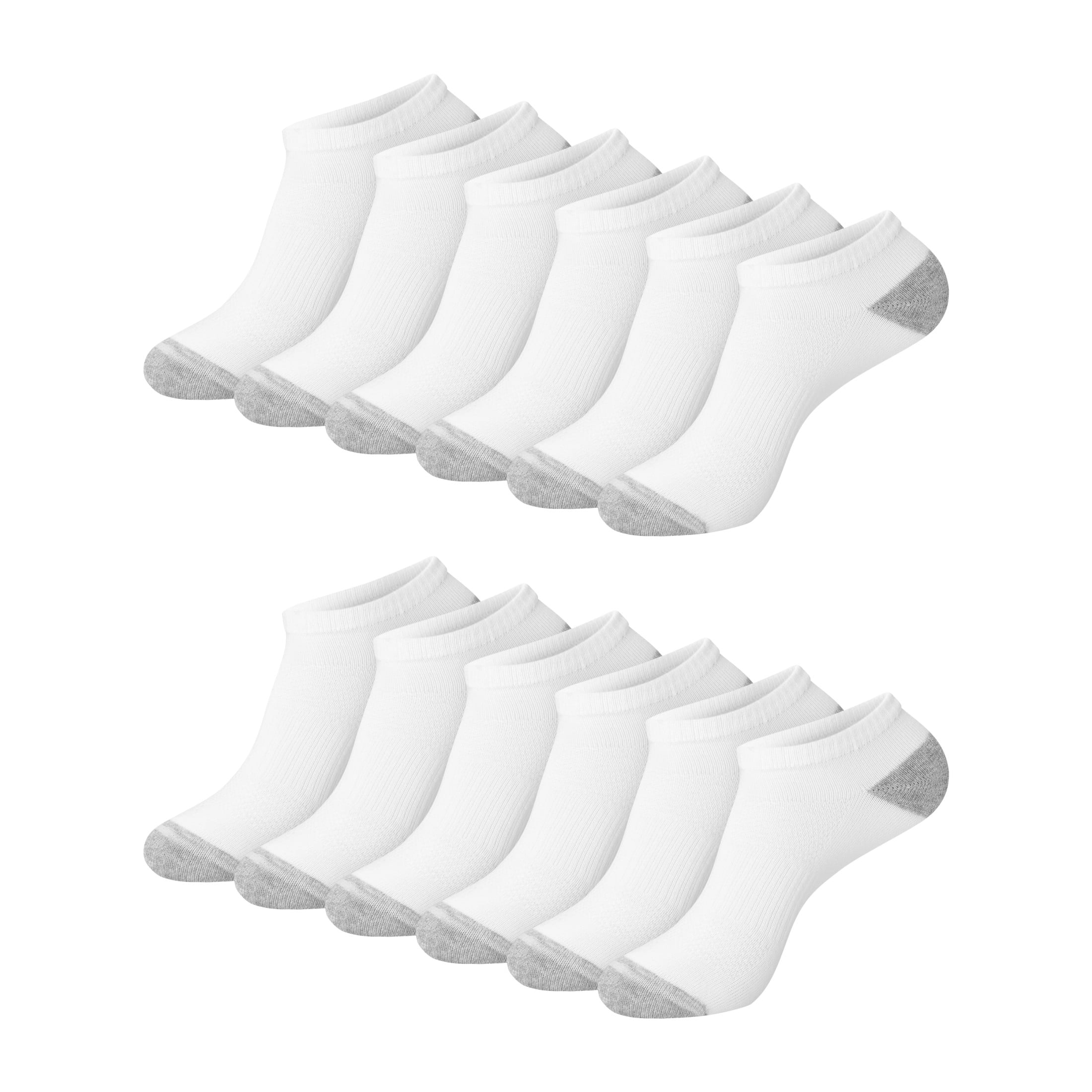 Hanes Mens Low-Cut Socks Pack, 12-Pack, Active X-Temp, Moisture Wicking
