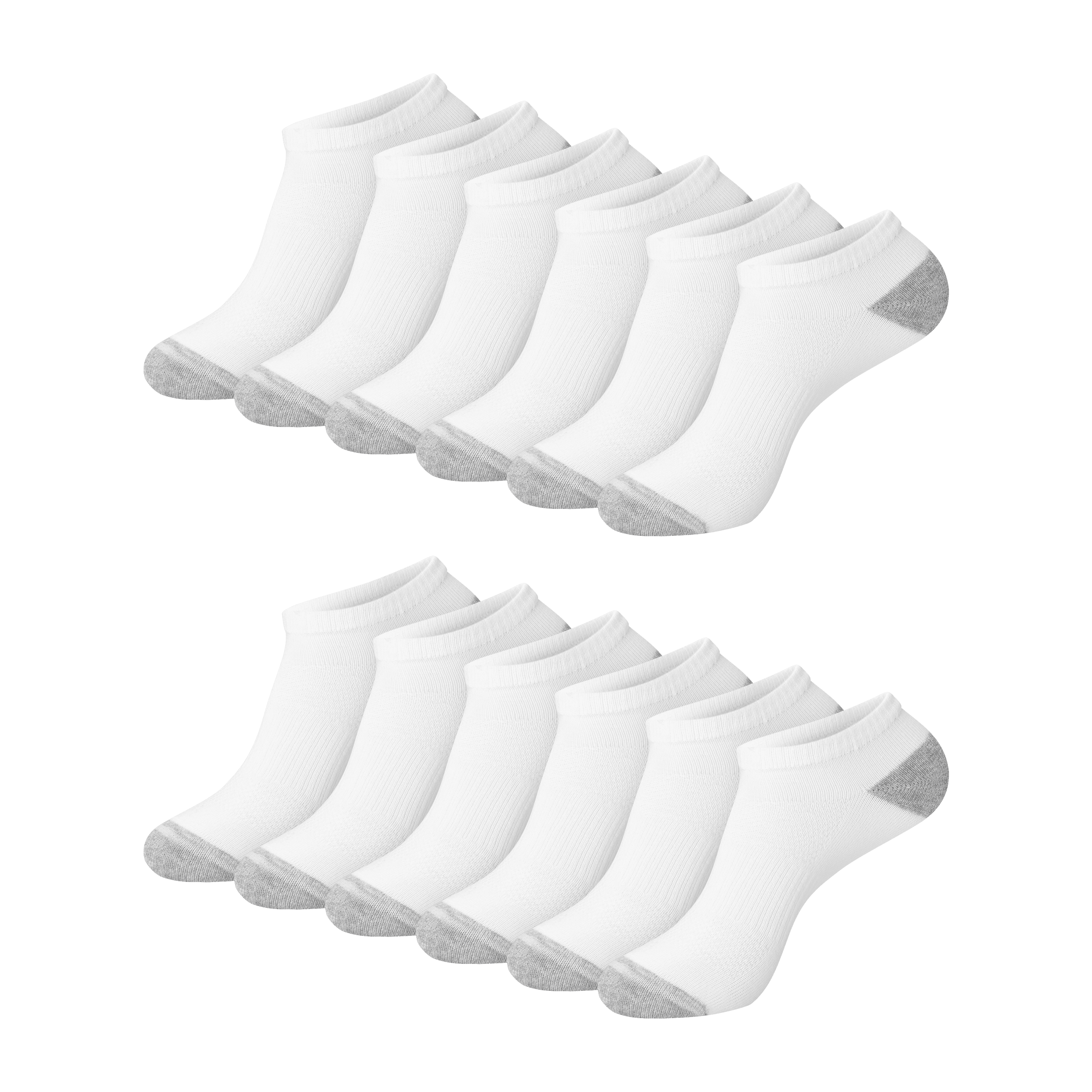 Hanes Mens Low-Cut Socks Pack, 12-Pack, Active X-Temp, Moisture Wicking