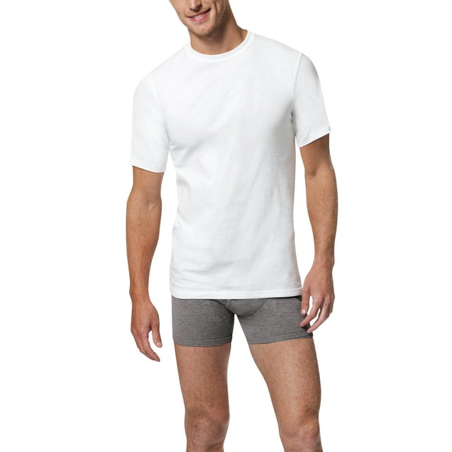 Hanes Mens X-Temp White T-Shirt, 3 + 1 Pack - Walmart.com