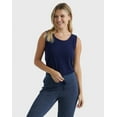 thumbnail image 1 of Hanes Women's Mini-Ribbed Cotton Tank Navy XL, 1 of 11