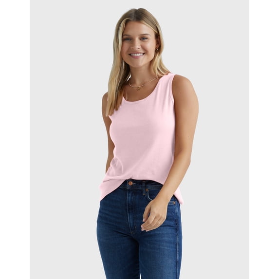 Hanes Women's Mini-Ribbed Cotton Tank Top