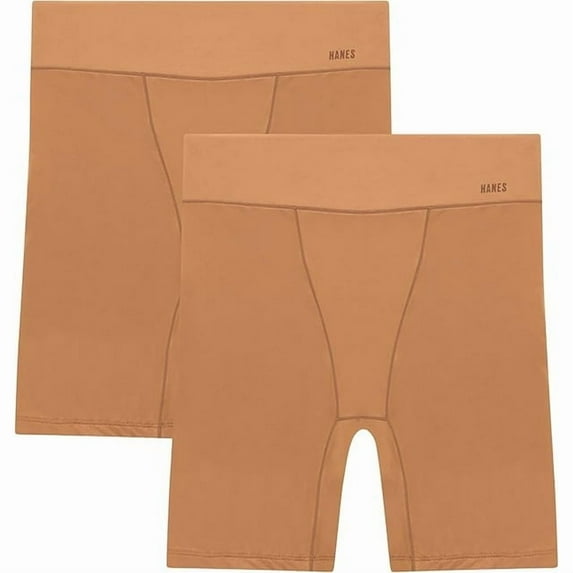 Hanes Moves Anti-Chafe, Microfiber Slip Shorts for Women, 2-Pack