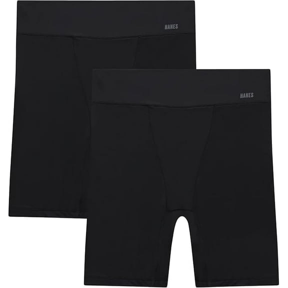 Hanes Moves Anti-Chafe, Microfiber Slip Shorts for Women, 2-Pack