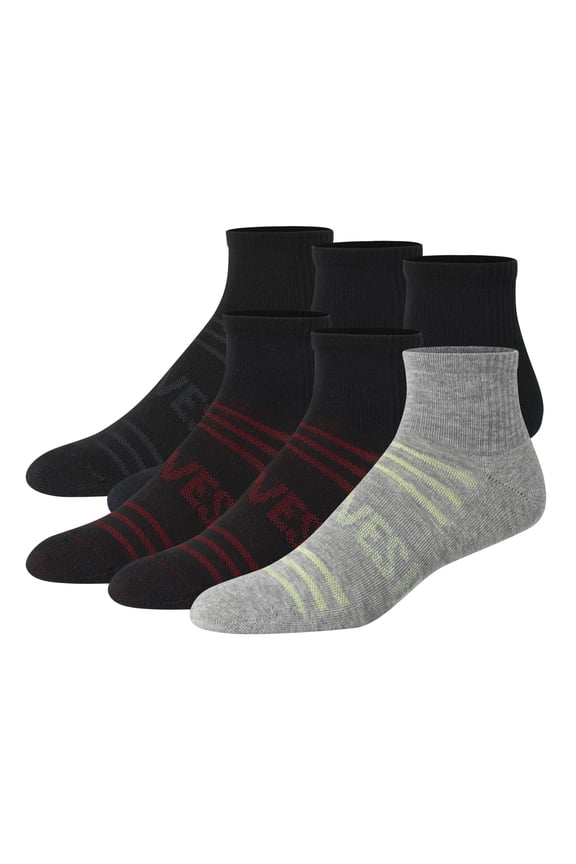 Moves Breathable Mesh Men’s Ankle Socks, Shoe Sizes 6-12, 6-Pairs