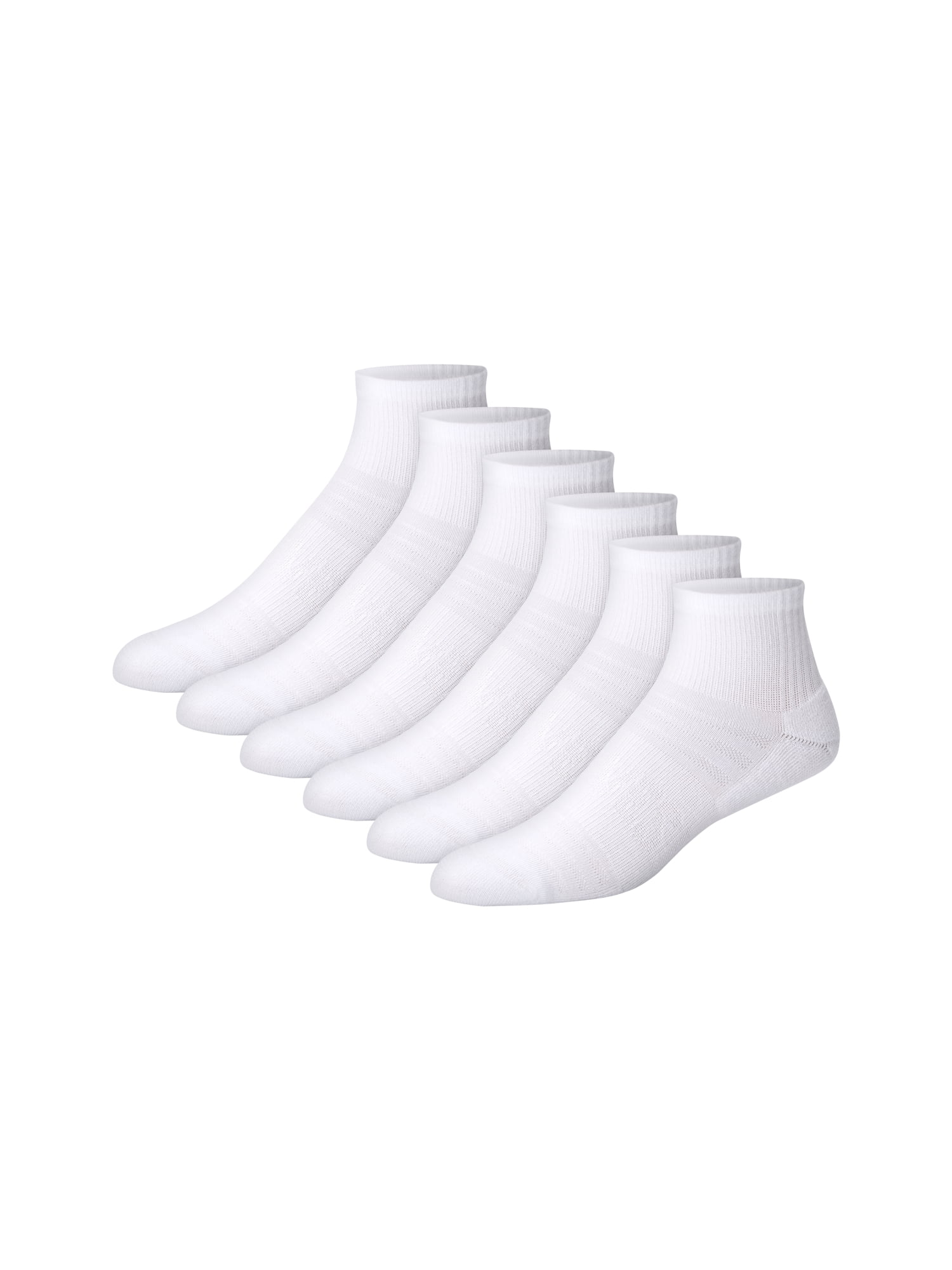 Hanes Moves Breathable Mesh Men’s Ankle Socks, Shoe Sizes 6-12, 6-Pairs