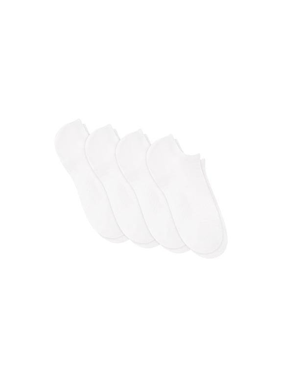 Moves Impact Zone Men's No Show Socks Pack, 4-Pair , X-Temp, Moisture Wicking White 6-12