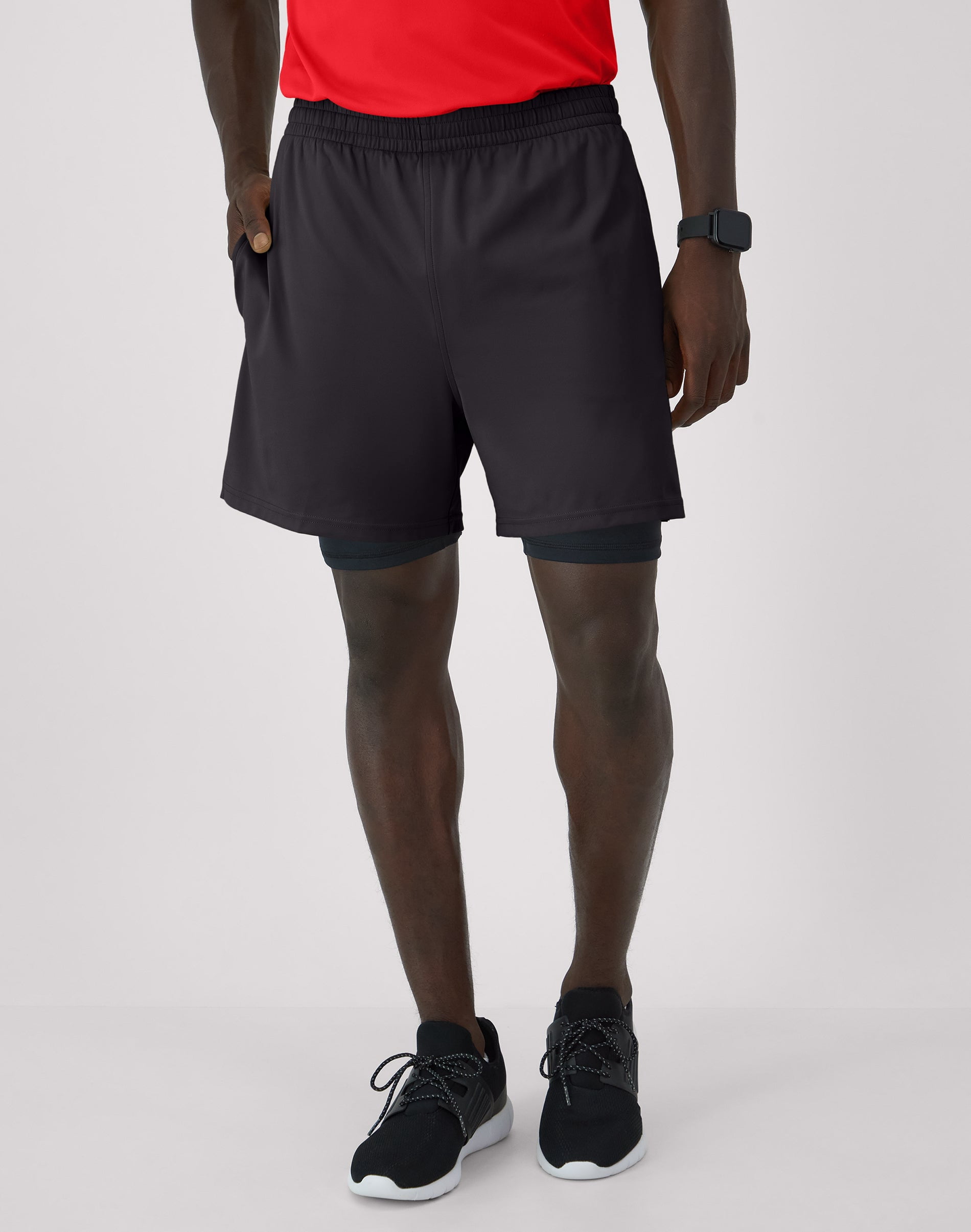 Moves Gym Shorts, 2-in-1 Workout Shorts with Boxer Brief Liner, Total Support Pouch, Moisture-Wicking