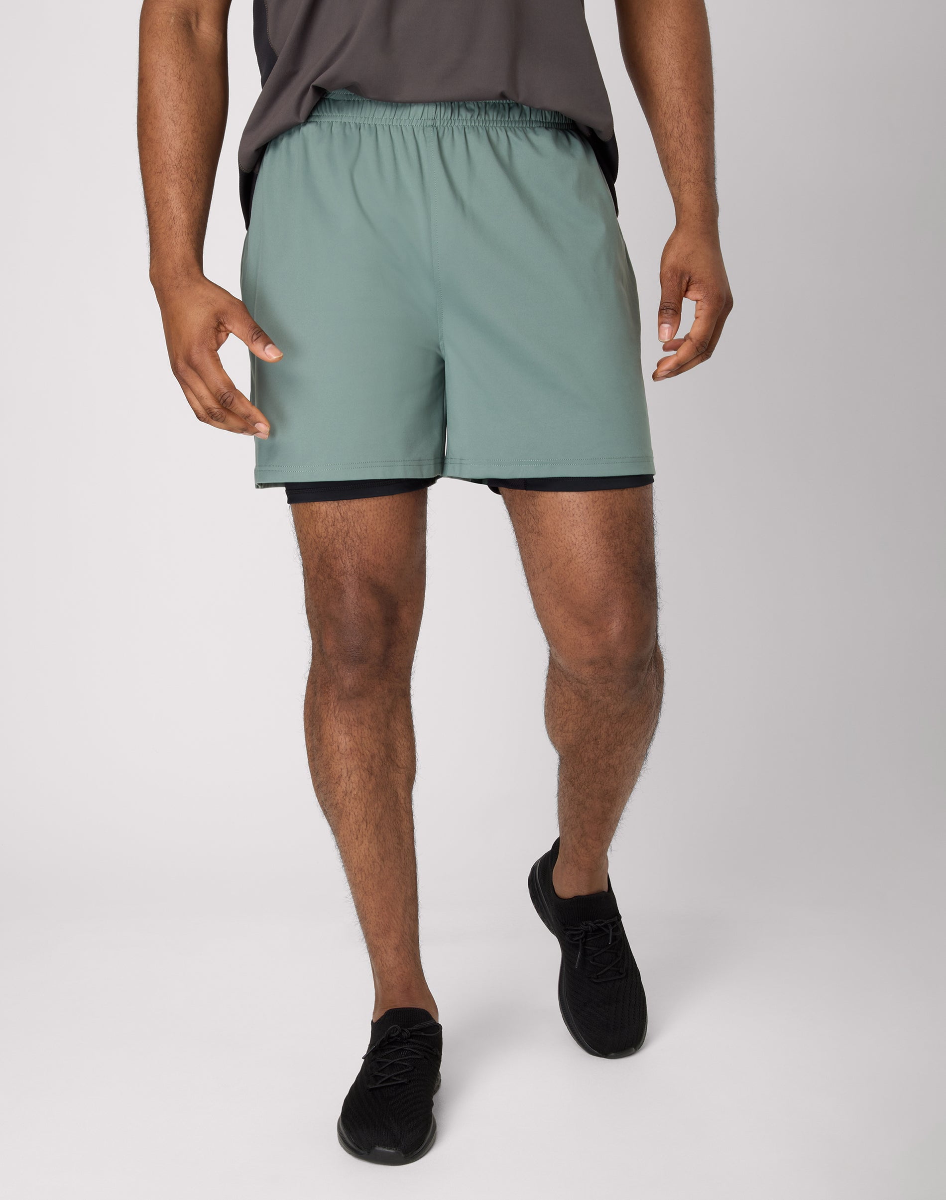 Moves Gym Shorts, 2-in-1 Workout Shorts with Boxer Brief Liner, Total Support Pouch, Moisture-Wicking