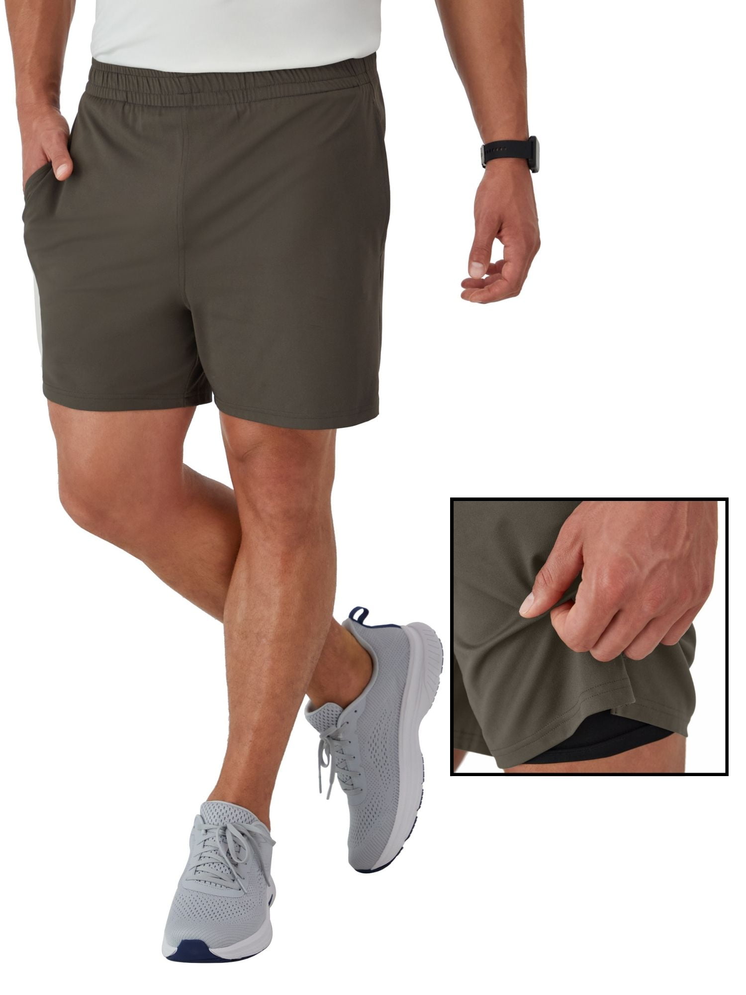 Hanes Moves Men's 2-in-1 Gym Shorts, 7