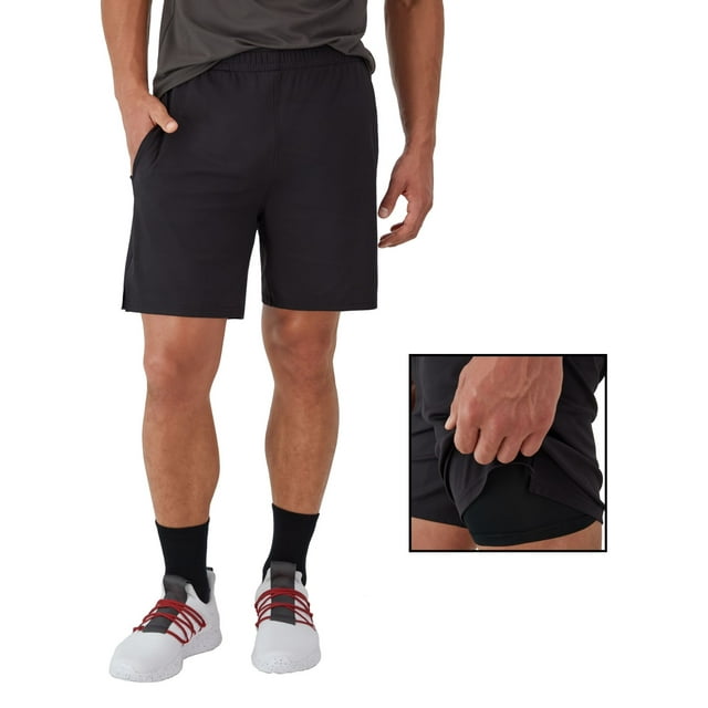 Hanes Moves Men's 2-in-1 Gym Shorts, 7" Inseam