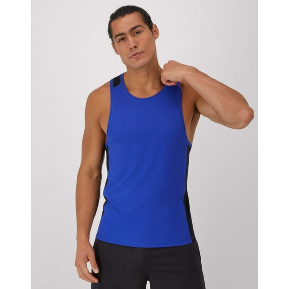Hanes Moves Men's Air Mesh Tank Deep Royal/Black S