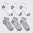 thumbnail image 1 of Hanes Moves Men's Ankle Socks Pack, 6-Pack, Moisture-Wicking Selling Color 01 6-12, 1 of 1