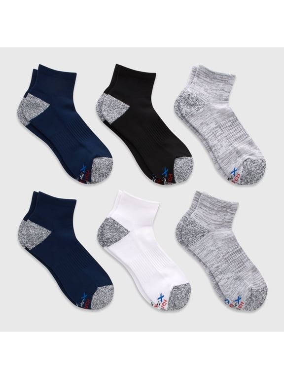 Moves Men's Ankle Socks Pack, 6-Pack, Moisture-Wicking Selling Color 02 6-12