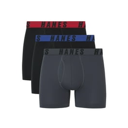 Hanes 2349VT Men Red Label Boxer Brief P2 Medium Black-Grey