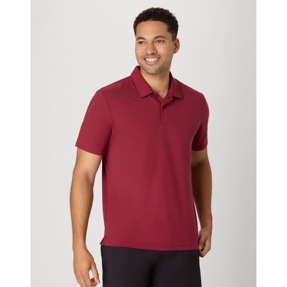 Hanes Moves Men's Short Sleeve Performance Polo Cardinal Red M