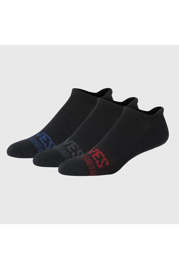 Moves Premium Men's Breathable Mesh Heel Shield Socks 3pk - Black 6-12