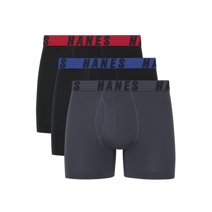Hanes Ultimate FreshIQ Boxer voor heren, 4-pack met ComfortFlex Tailleband, GEASSORTEERD, L