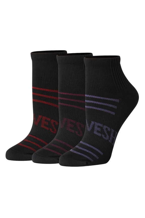 Women's Ankle Socks, Moves, 3-Pack, Size 5-9