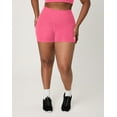thumbnail image 1 of Hanes Moves Women's Bike Shorts, 3" Pink Pedestal XL, 1 of 5