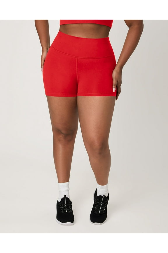 Moves Women's Bike Shorts, 3" Holly Berry Red L