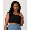 thumbnail image 1 of Hanes Moves Women's Crop Sports Bra, Racerback Black M, 1 of 10