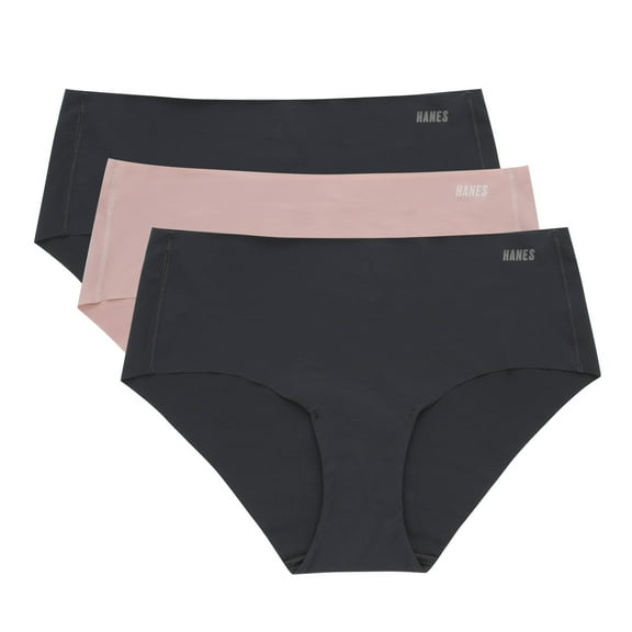 Hanes Moves Women’s No Show Cheeky Hipster Underwear, 3-Pack