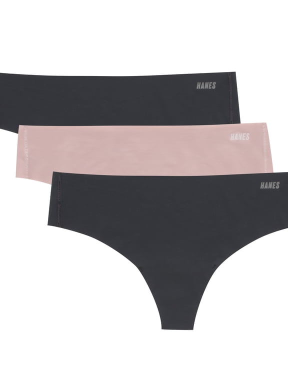 Moves Women’s No Show Thong Underwear, 3-Pack