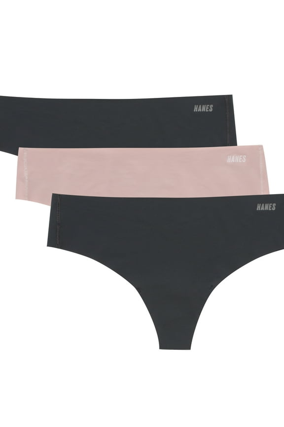 Moves Women’s No Show Thong Underwear, 3-Pack