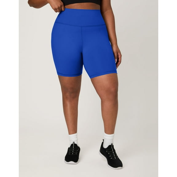 Hanes Moves Women's Bike Shorts with Internal Pocket, 7.25" Deep Royal 2XL