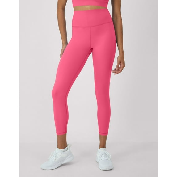 Hanes Moves Women's 7/8 Leggings with Internal Pocket, 25" Pink Pedestal M