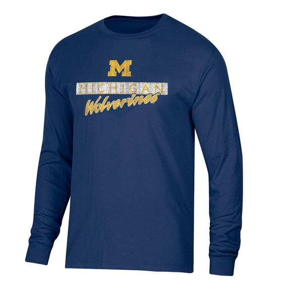 Hanes NCAA Michigan Long Sleeve 2-hit T-Shirt
