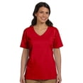thumbnail image 1 of Hanes Nano-T® Women`s V-Neck T-Shirt (Pack of 3) 3 Deep Red, 1 of 1