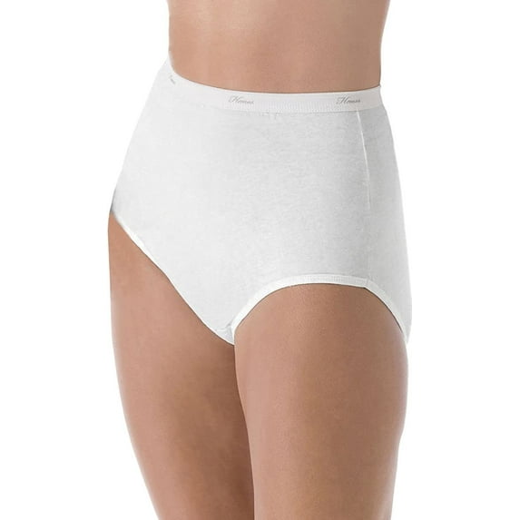 Hanes No Ride Up Cotton Brief PP40AD White, 9