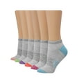 thumbnail image 1 of Hanes X-Temp Women's No Show Socks, 6-Pairs Pink Grey Accent Design 5-9, 1 of 6