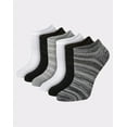 thumbnail image 1 of Hanes X-Temp Women's Super No Show Socks, Shoe Sizes 8-12, 6-Pairs Gray/Black, 1 of 5