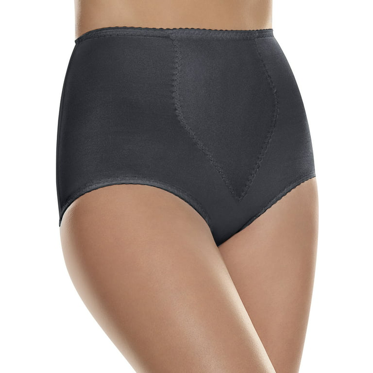 Hanes No-Show Women's Smoothing Brief Underwear, 2-Pack Black 2XL 