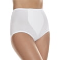 thumbnail image 1 of Hanes No-Show Women's Smoothing Brief Underwear, 2-Pack White L, 1 of 2
