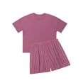 thumbnail image 1 of Hanes Originals 2 Piece Lounge Set, Comfywear SuperSoft Boxy T-Shirt & Sleep Shorts Loungewear Mauve Mood/Mauve Mood L Women's, 1 of 6