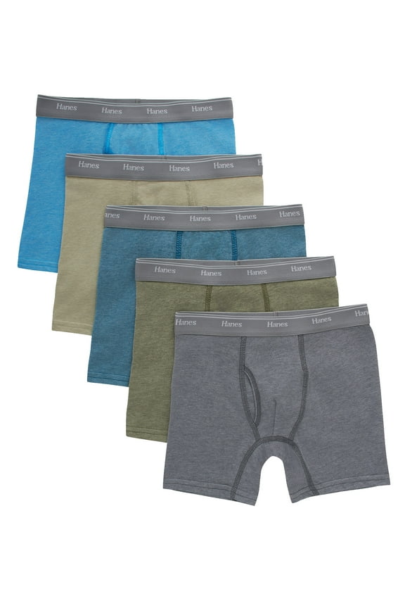 Originals Boys' Tween Boxer Briefs Pack, Assorted Solids, 5-Pack
