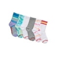 thumbnail image 1 of Hanes Originals Girls' Crew Socks, Moisture Wicking, 6-Pair Pack, 1 of 6