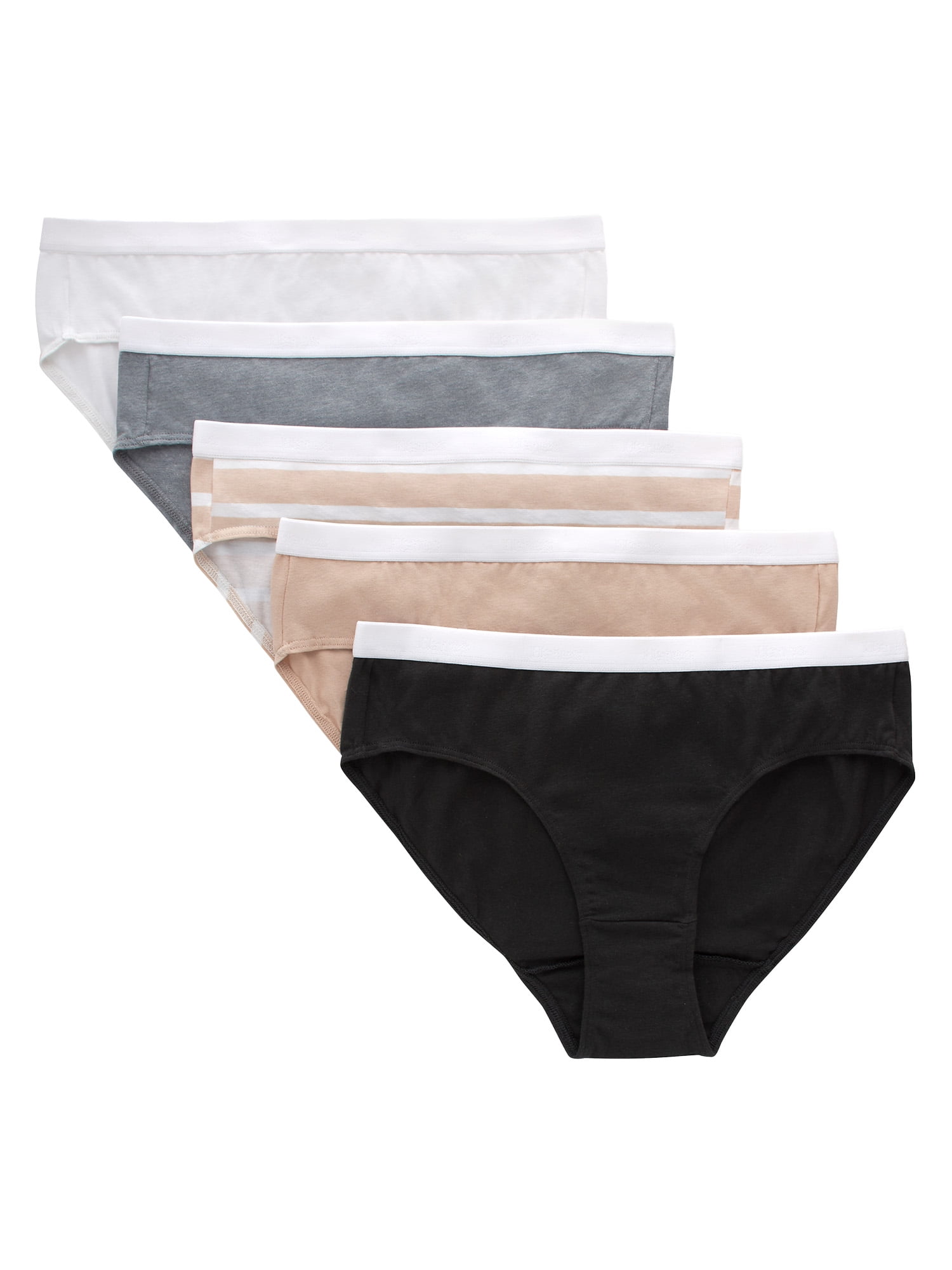 Hanes Originals Girls' Tween Underwear Hipster Pack, Basic Assorted, 5 ...