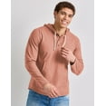 thumbnail image 1 of Hanes Originals Hoodie Men's Tri-Blend Henley Hooded Sweatshirt Long Sleeve 3 Button, 1 of 6