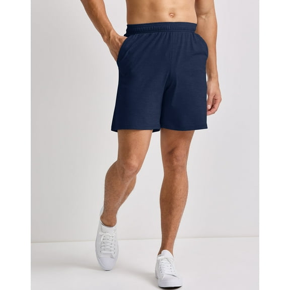 Hanes Originals Jersey Shorts Men's Tri-Blend Pull-On Elastic Waistband Pockets 7 inseam