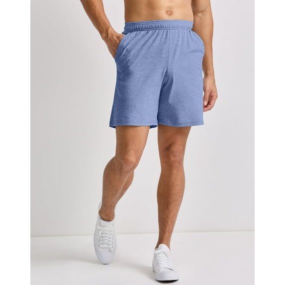 Hanes Originals Jersey Shorts Men's Tri-Blend Pull-On Elastic Waistband Pockets 7 inseam